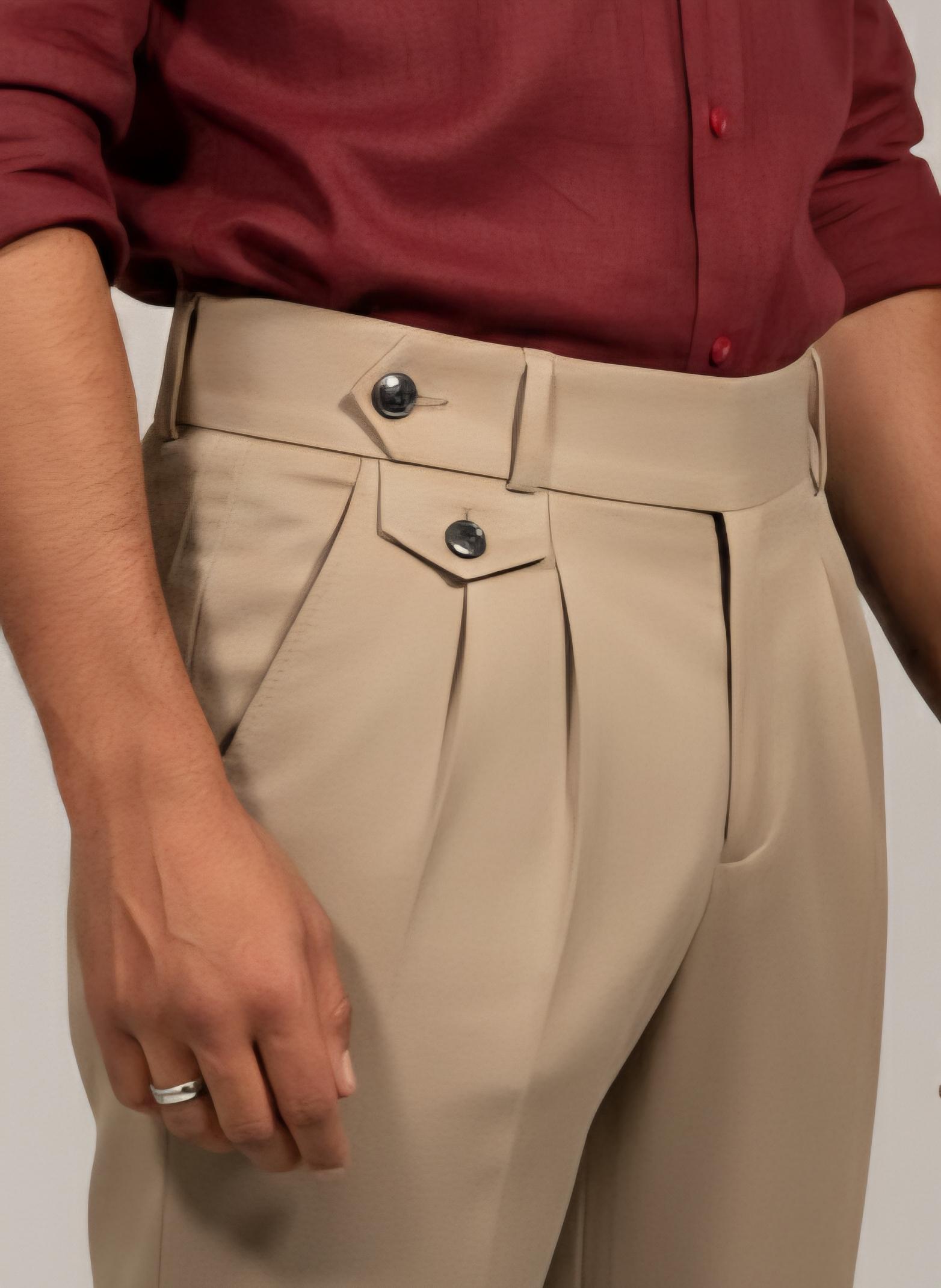 Crimson Red Statement Pant pose 1