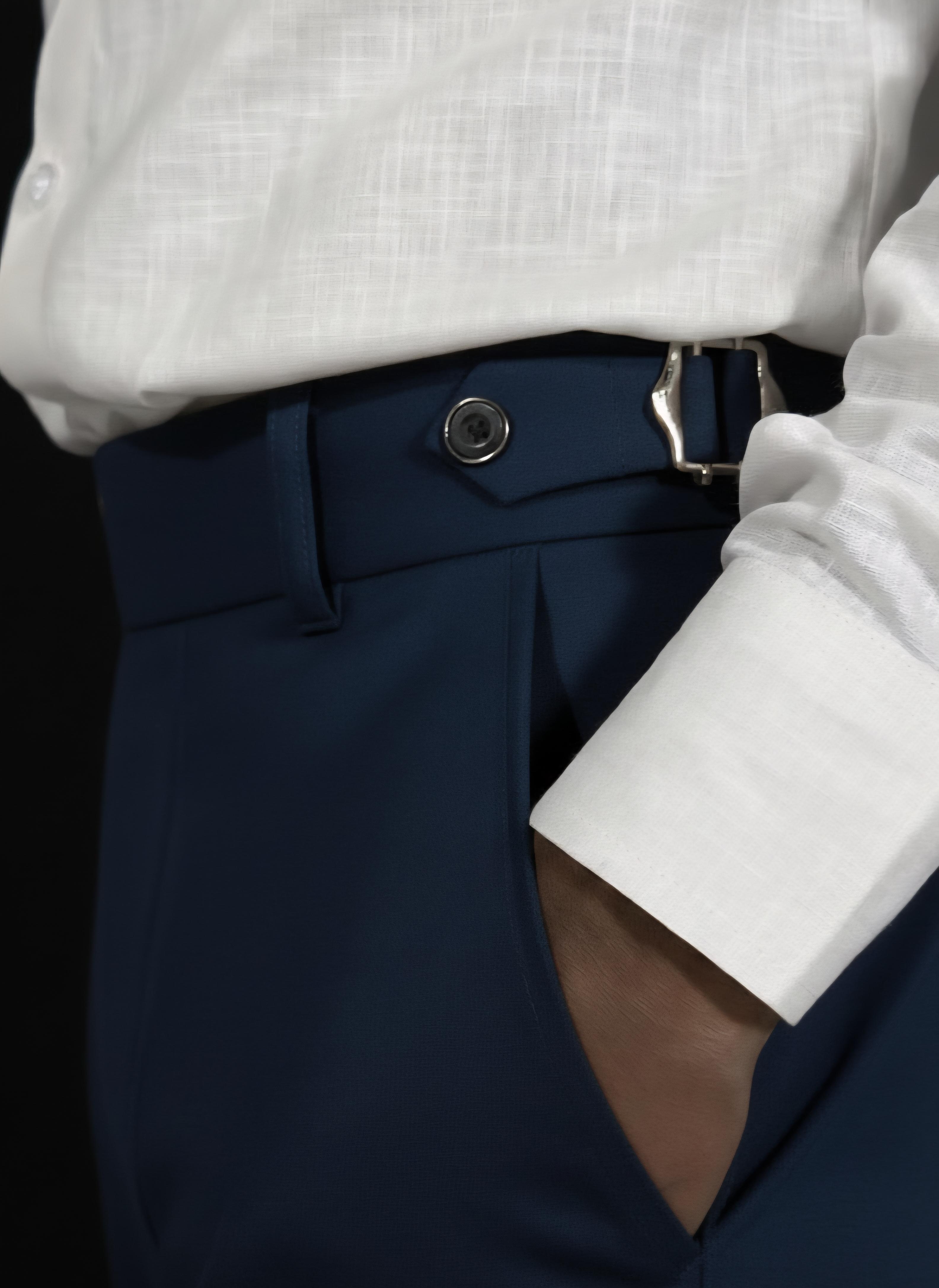 Slate Grey Formal Trousers pose 4